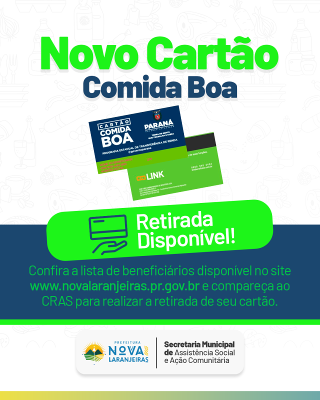 Novo Cartão Comida Boa